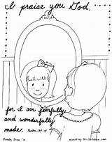 Coloring 139 Psalm Made Fearfully Children Am Bible sketch template