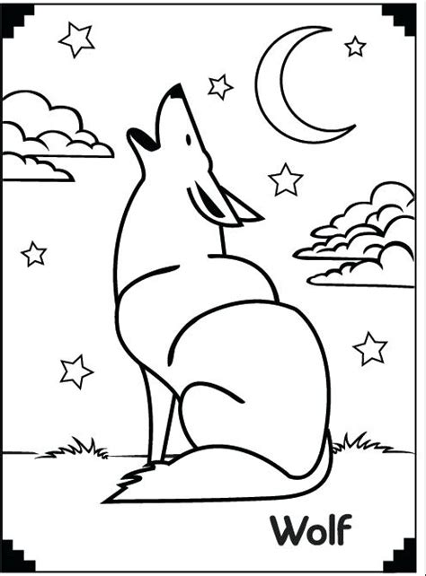 wolf howling   moon drawing  getdrawings