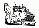 Truck Coloring Pages Trucks Tow Semi Drawing Kids Trailer Grain Printable Colouring Monster Print Clip Tractor Clipart Book Easy Template sketch template