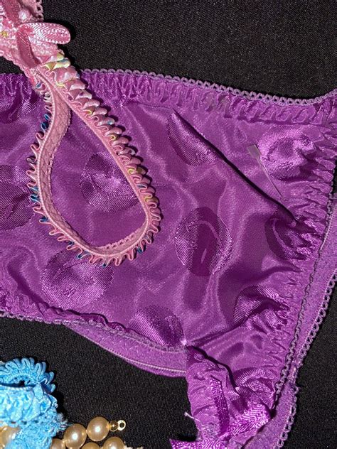 Joe Boxer Satin String Bikini Panties Womens Vintage… Gem