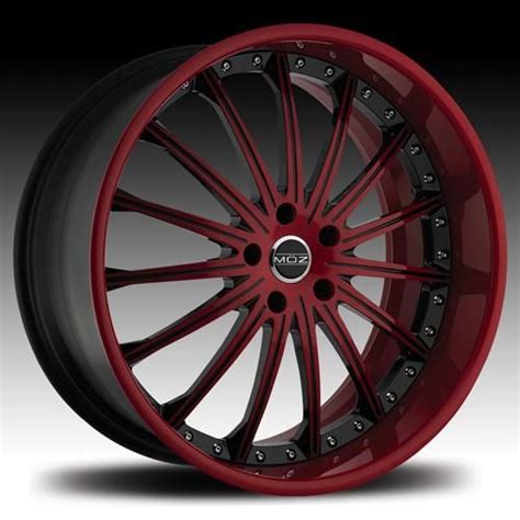 red black  rims wheels rims montecito       red black detail face black