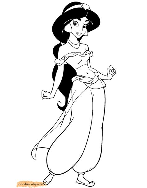 jasmin  colouring pages