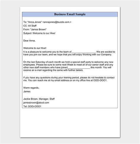 professional email examples formats docformats