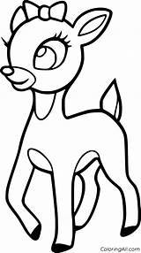 Coloring Pages Reindeer Rudolph Clarice Red Nosed Drawing Baby Christmas Step Deer Draw Coloring4free Cute Stuff Printables Drawings Online Printable sketch template