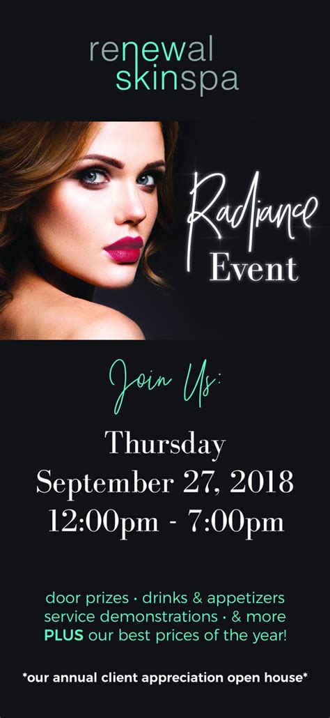 renewal skin spa radiance event