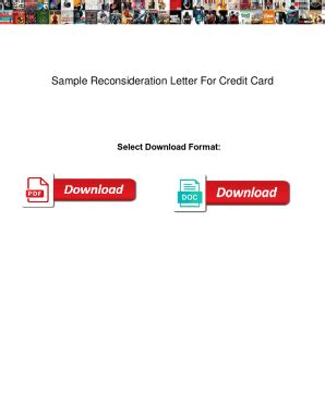 fillable  credit card reconsideration     request