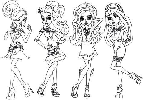 coloring pages  girls monster high coloring home