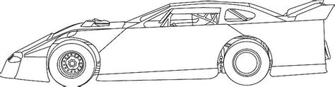 coloring pages dirt late model race car