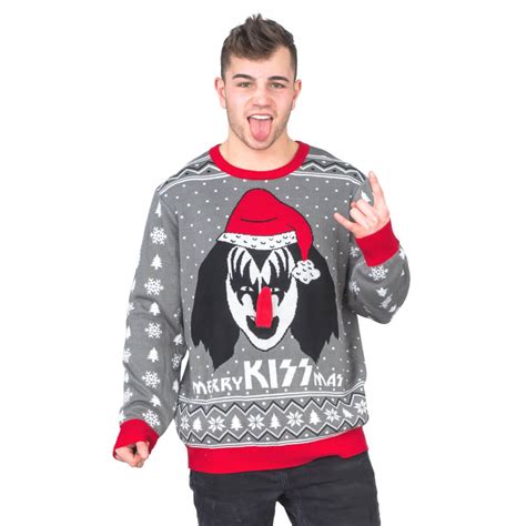 merry kissmas flappy sweater kiss ugly christmas sweater ugly