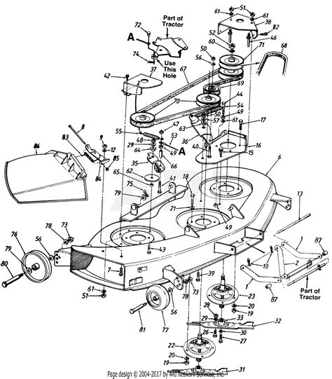 mtd   gt   parts diagram    mower deck