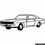 Coloring Dodge Charger Pages Color Thecolor 1969 Challenger Chargers Car Cars sketch template