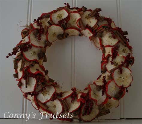 dried apple wreath diy kerstversiering krans appel krans