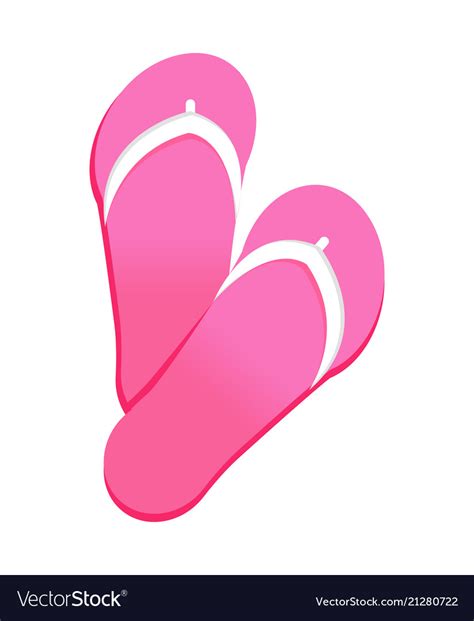 pink flip flops icon isolated royalty  vector image