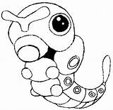Caterpie Easy sketch template