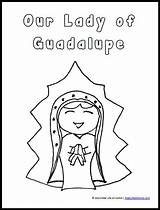 Coloring Guadalupe Lady Printable Activities Reallifeathome Printables Catholic Kid Advertisement sketch template