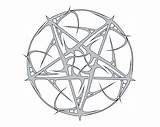 Pentagram Pentacle Indyart Strangers Satanic Fc08 sketch template