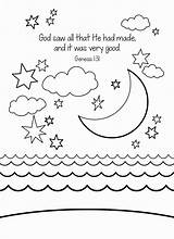 Bible Sunday Coloring4free God Genesis Days Sheets Verse Coloringhome Worksheets Verses sketch template