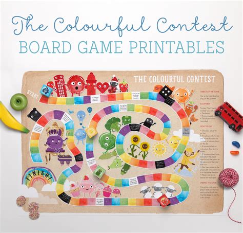 colourful contest board game printable tinyme blog
