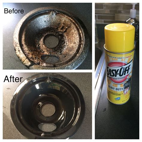 clean stove drip pans  easyoff diy cleaning products clean