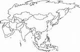 Asia Map Continent Coloring Color sketch template