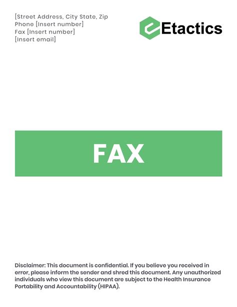 hipaa compliant fax cover sheet      examples etactics