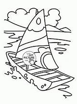 Coloring Pages Transportation Kids Sailing Boat Ship Wuppsy Printables Truck Tow sketch template