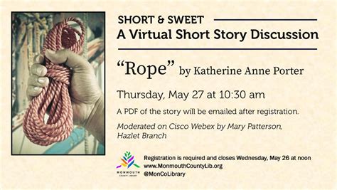 may 27 short and sweet a virtual short story discussion rope