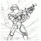 Spaceguard Soldat Futur Rescate Colorkid sketch template