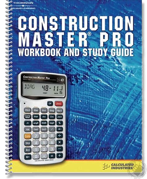 set construction master pro calculator  workbook study guide  calculated industries tools