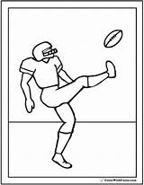 Football Coloring American Pages Sheet sketch template
