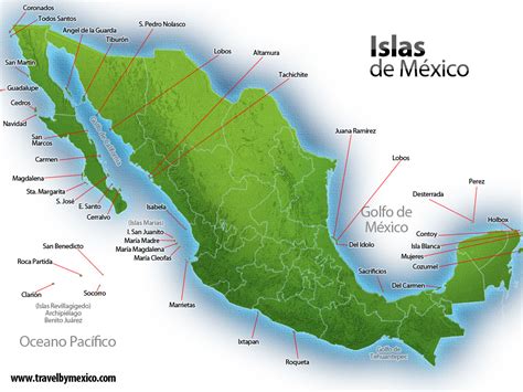 islas de mexico mapa