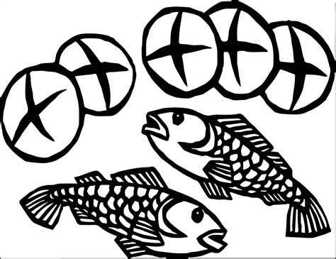 loaves  fishes page coloring pages