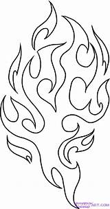 Fire Flames Coloring Drawing Pages Tribal Flame Outline Drawings Tattoo Stencil Draw Printable Stencils Pattern Dragoart Tattoos Clip Print Designs sketch template