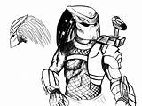 Predator Depredador Avp Bionicles Xenomorph Coloringtop sketch template
