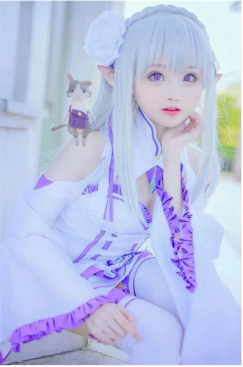 emilia cosplay by xiao rou cosplay cosplay anime anime