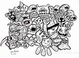 Doodling Monstres Monsters Vexx Colorare Disegni Pour Adulti Justcolor Coloriages Adulte Malbuch Erwachsene Gekritzel Complexe Farfelus Adultes Enfants Svg Drawing sketch template