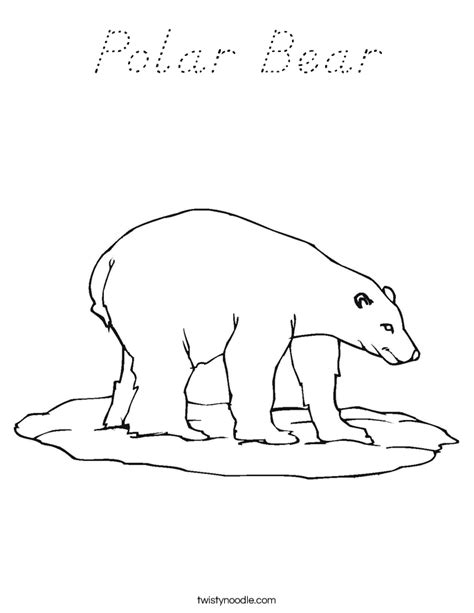 polar bear coloring page dnealian twisty noodle