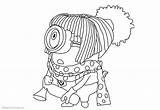 Coloring Pages Minion Despicable Character Printable Kids sketch template