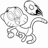 Gumball Copa Coloriage Toon Colorare Waterson Watterson Coloriages sketch template