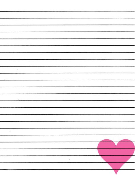 printable lined paper  printable stationery writing paper printable