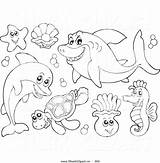 Coloring Pages Ocean Animals Preschool Sea Animal Color Printable Getdrawings Getcolorings sketch template