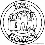 Honesty Honestidad Valores Activities Moral sketch template