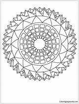 Pages Sunflower Mandala Coloring sketch template