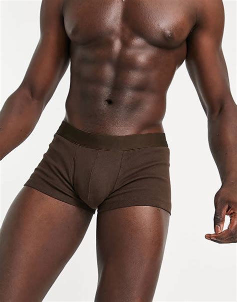asos design nude underwear  dark brown asos
