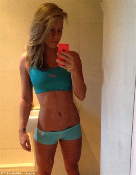 chloe madeley displays her slim muscular figure in sexy bikini selfie daily mail online