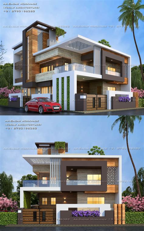 simple flat house exterior design