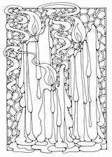Coloring Pages Candles Adults Wiccan Christmas Kleurplaten Edupics Printable Adult Pagan Color Drawings Sheets Candle Large Para Print Reactie Plaatsen sketch template