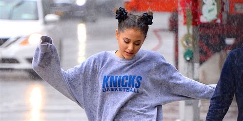 ariana grande danced in the rain while out with friends