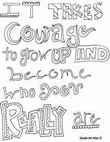 Coloring Pages Words Courage Quotes Color Doodle Quote Adult Inspirational Word Sheets Alley Adults Cute Positive Hard Quotesgram Paper Printable sketch template