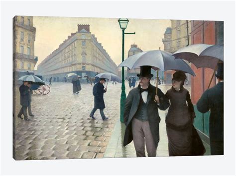 Paris Street A Rainy Day Canvas Artwork By Gustave